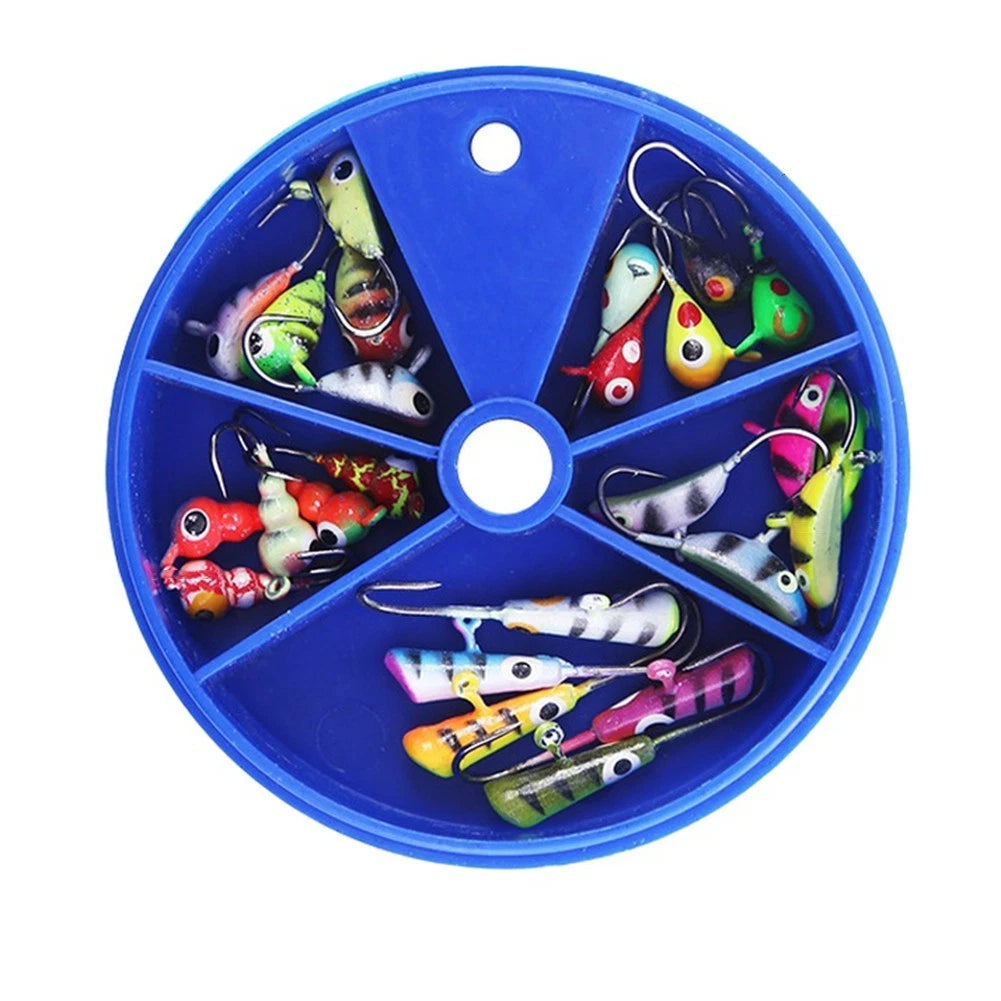 25pcs Ice Fishing Lure Hook Set for Freshwater (No specific years/models)