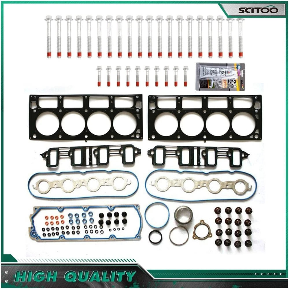 Head Gasket Set w/ Bolts for GMC Sierra 2500/3500 HD (2007–2011) 6.0L VIN"K"