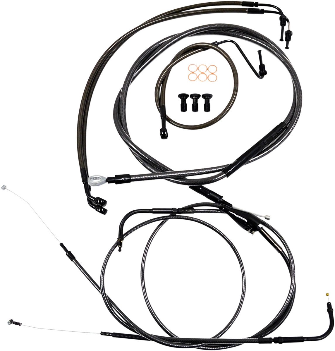 LA Choppers Handlebar Cable/Brake Line Kit for Harley (2015–2017)