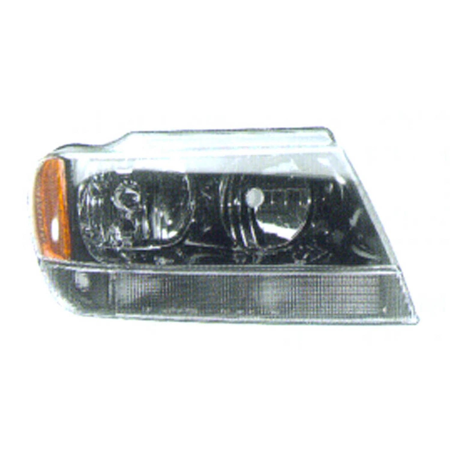 Clear Chrome Passenger Side Head Light Assembly for 1999-04 Jeep Grand Cherokee