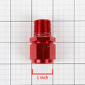 10-AN Female Flare to 1/2" NPT Male Red Aluminum B-Nut Swivel Coupler Fitting
