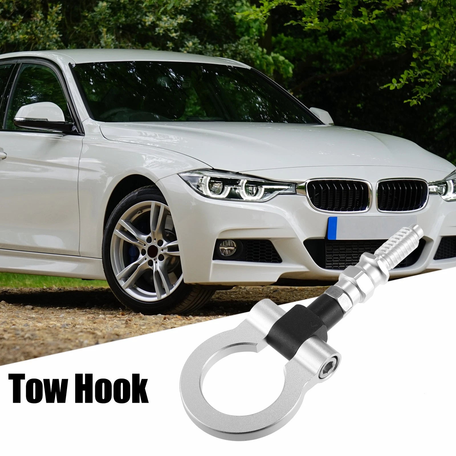 Tow Hook for BMW 325i 335i (2006–2013) - Silver Tone