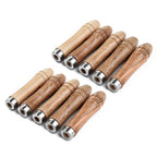 10pcs Wooden File Handle Replacement Strong Metal Collar for Craft Tool 9cm