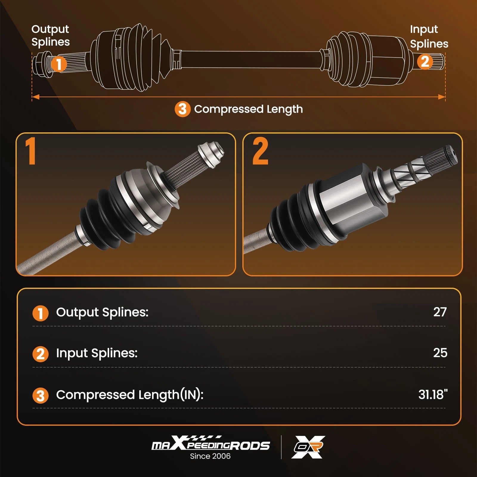CV Axle for Subaru XV Crosstrek (2014–2016)