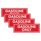 Set of 4 Gasoline Decals for Fuel Tank Caps (Universal)