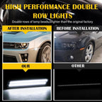 Smoked Lens White LED Front Bumper Side Marker Lights for Chevy Camaro (2010–2015)