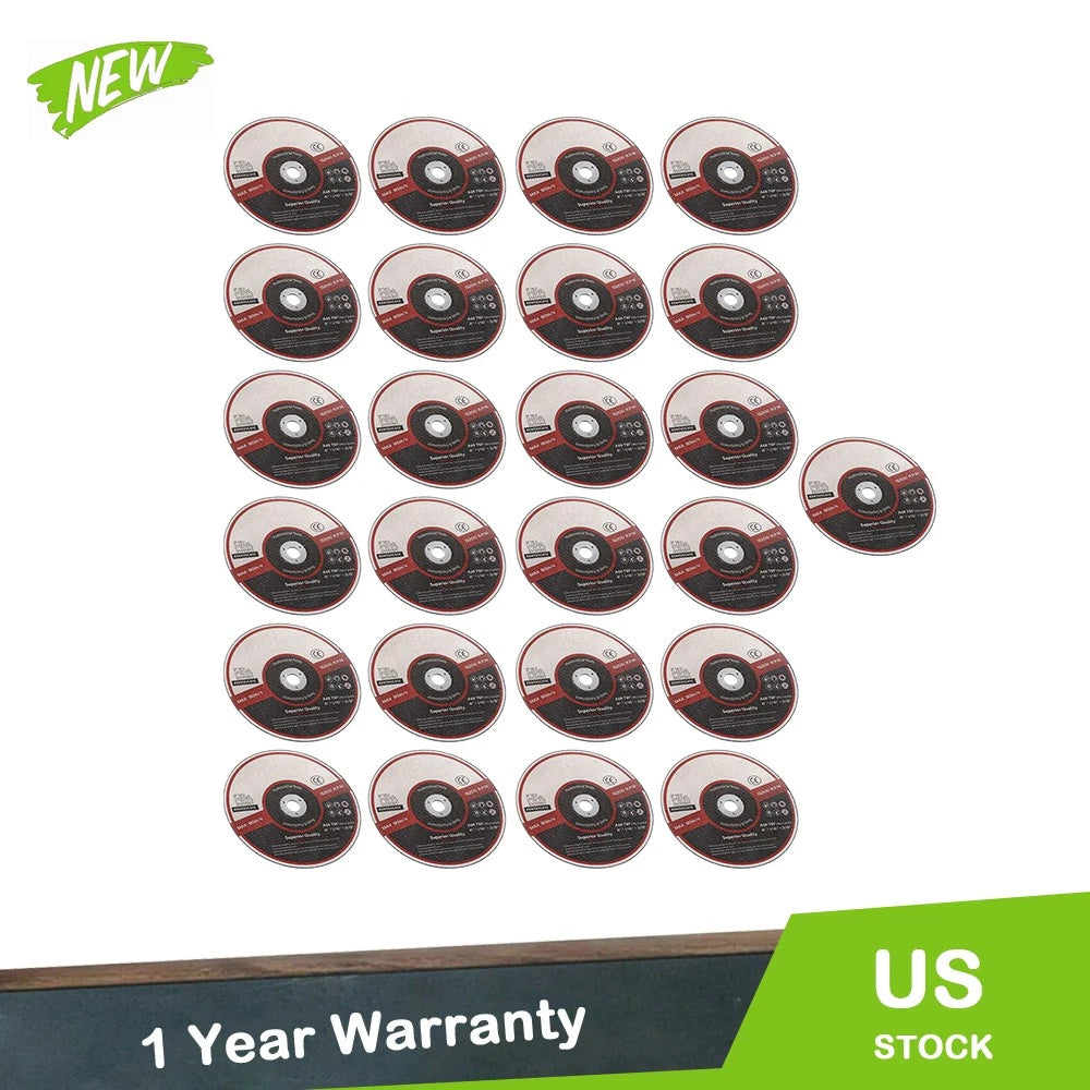 25 Pack Metal and Stainless Steel Cut Off Wheels for Die Grinders (4"x1/16"x3/8")