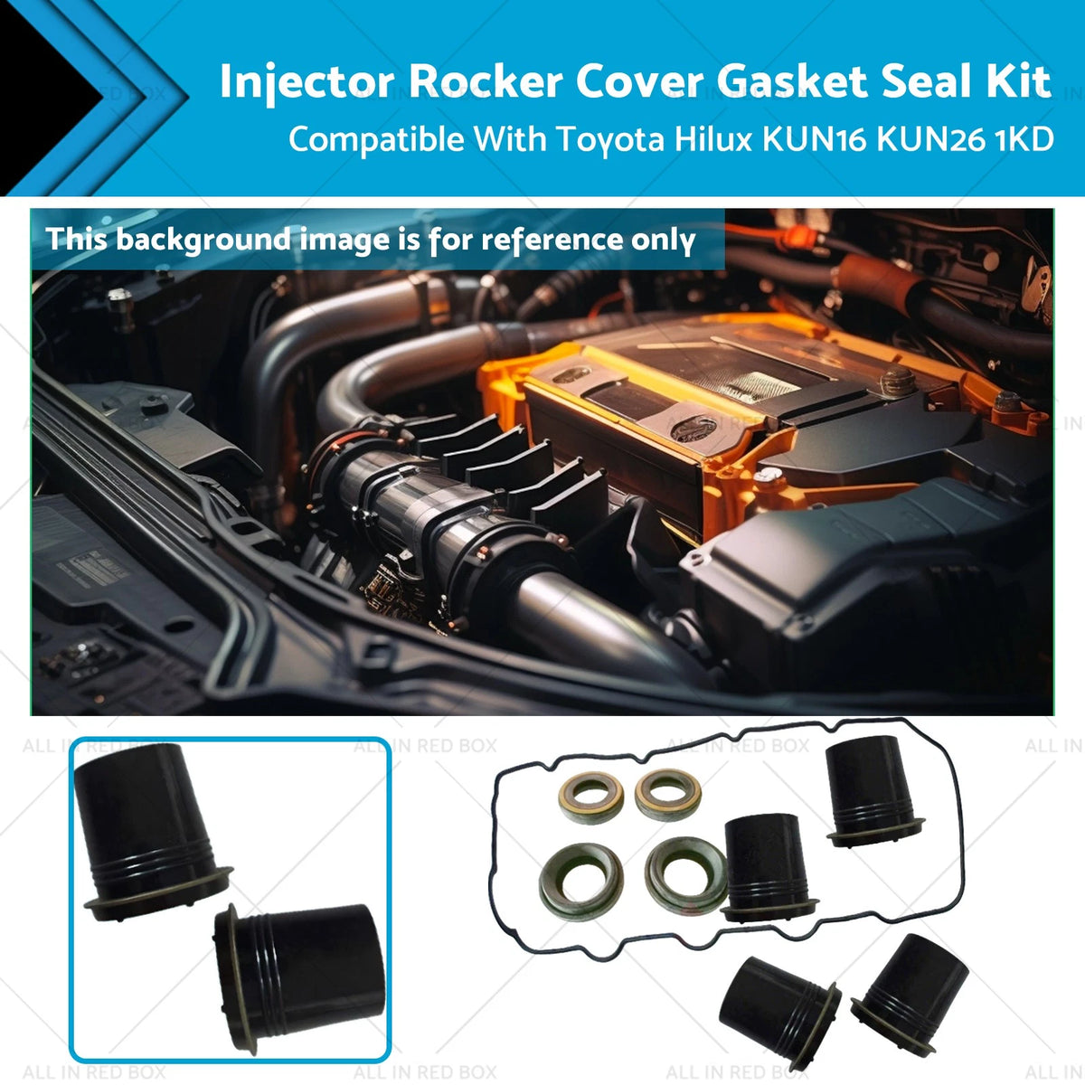 Rocker Cover Gasket Seal Kit for Toyota Hilux KUN16 KUN26 (2005–2015)