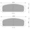 Rear Disc Brake Pad Set for Subaru Impreza (1993-1997)