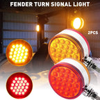 2X 4" Round LED Fender Brake Turn Signal Light for Universal (2010–2023)
