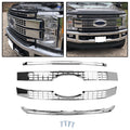 Chrome Grille Overlay Trim for Ford F250 F350 F450 Super Duty (2017–2019)