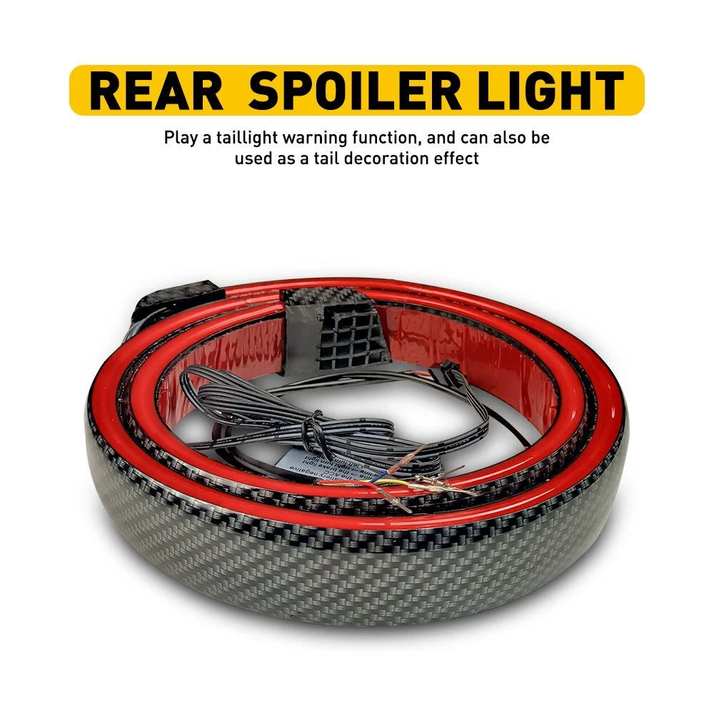 Carbon Fiber LED Tail Light Brake Strip for Universal Fit