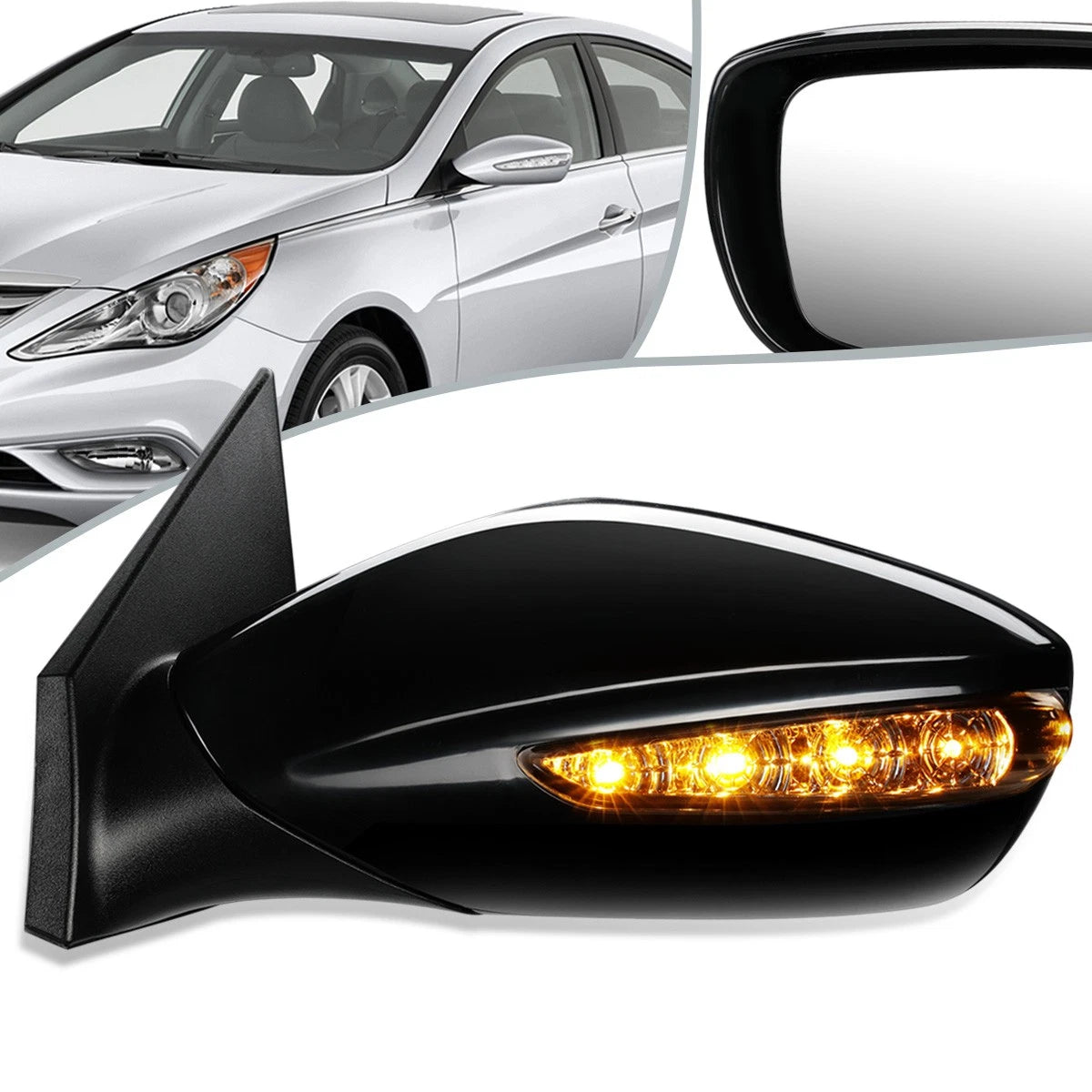 Driver Side Mirror for Hyundai Sonata (2011–2014) HY1320167