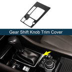 ABS Gear Shift Knob Cover Sticker for Mazda 6 M6 Atenza (2019–2020) Carbon Fiber Black