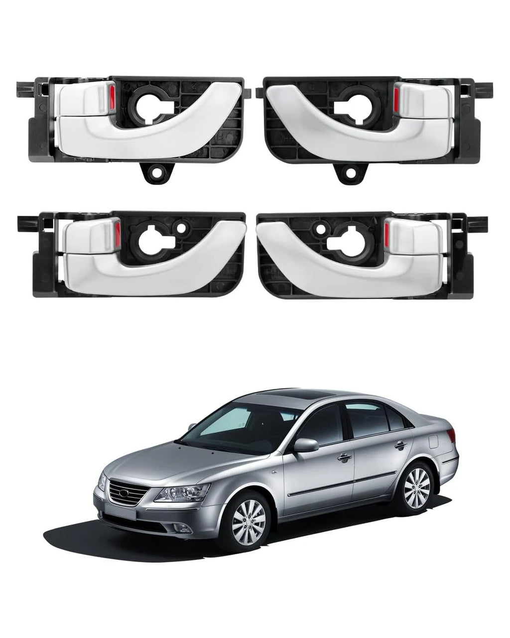 Inside Interior Door Handle Kit for Hyundai Sonata (2005–2008) HY1352134, HY1553108