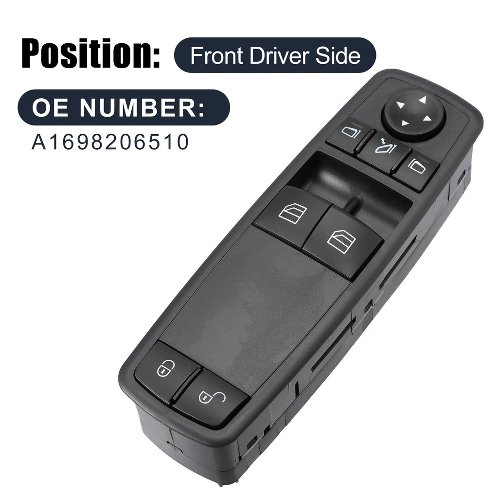 Power Window Switch A1698206510 for Mercedes W169 W245 A200 A180 (2004–2012)