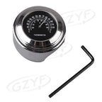7/8" Handlebar Temp Black Dial Clock Thermometer for Bike Motorcycle