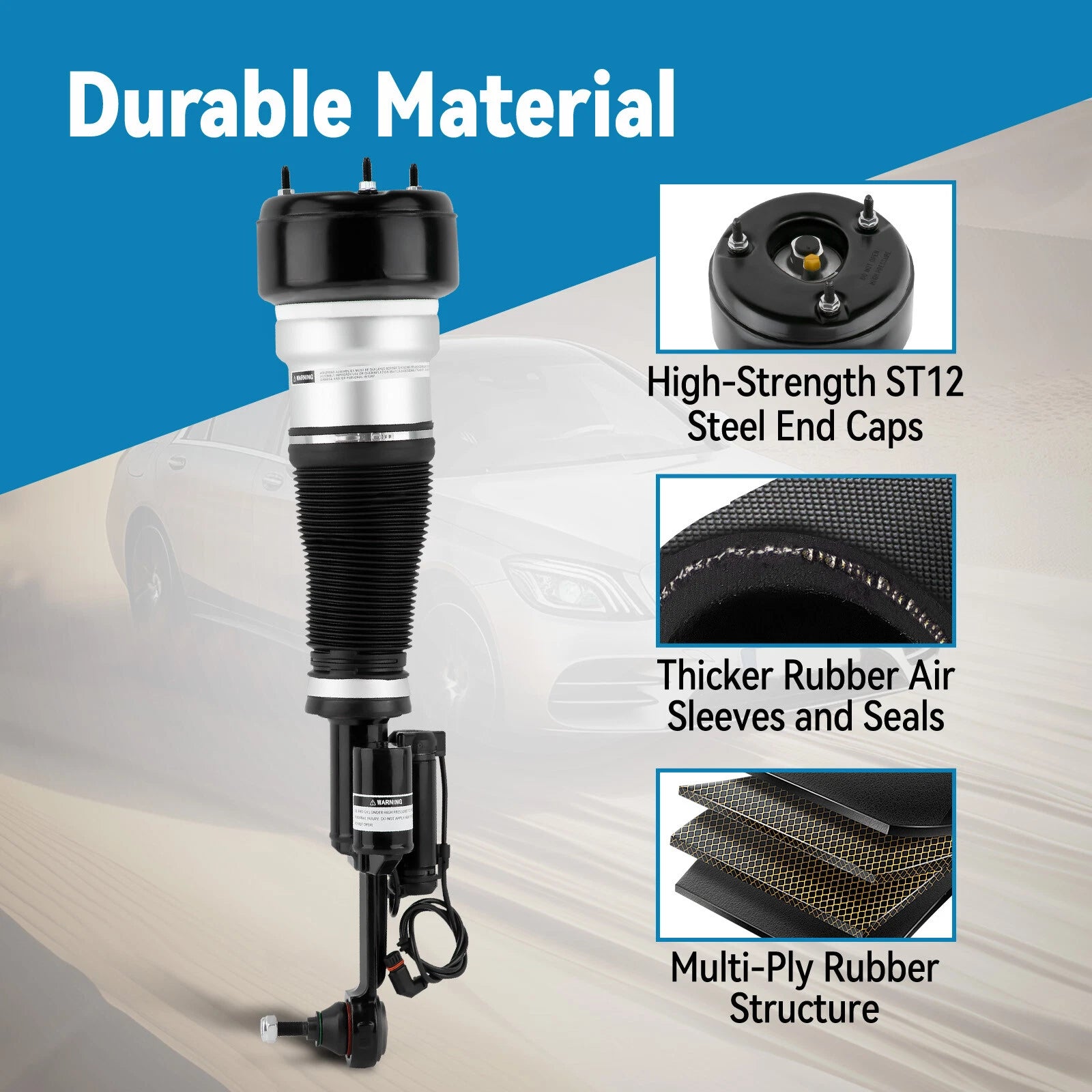 Air Suspension Shock Strut for Mercedes S-Class W221 W216 (2007–2013)