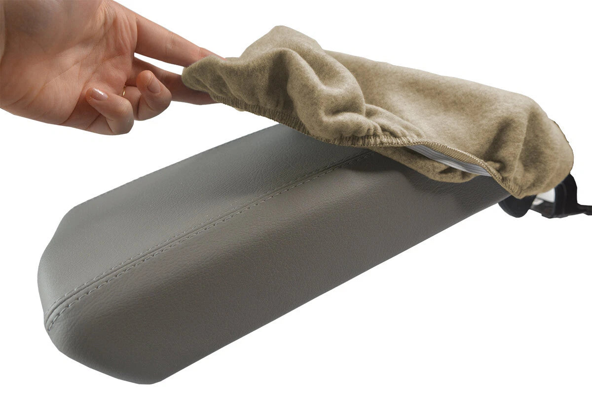 Fleece Console Lid Armrest Cover for Hyundai Sonata (2015–2019) Beige