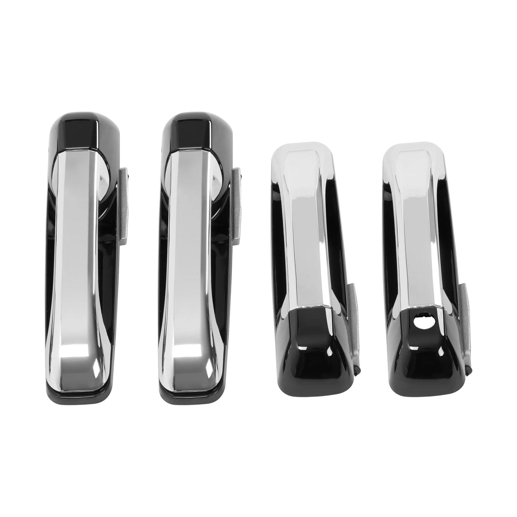 Set of 4 Exterior Door Handles for Dodge Ram 1500 (2009–2024) / 2500 (2011–2024) Silver