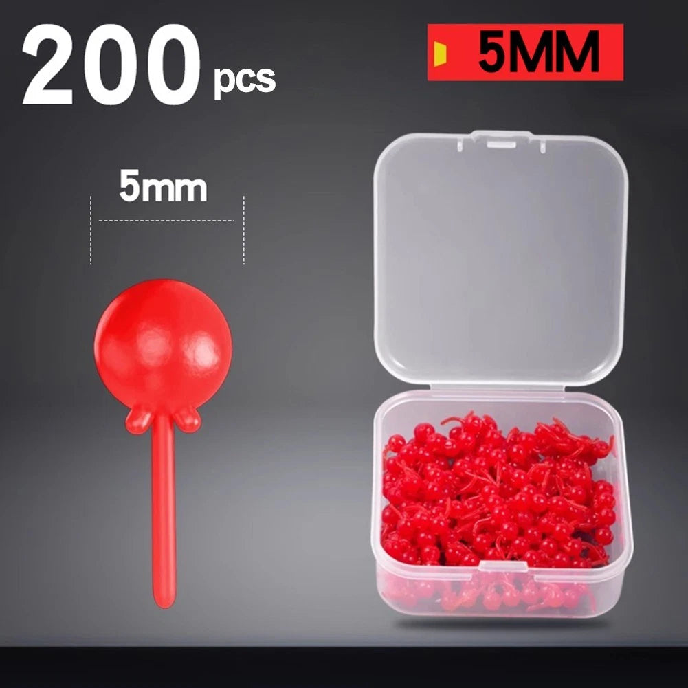 200pcs Silicone Beads 5mm for Fishing Rig Accessories