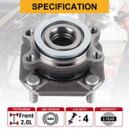 Pair Front Wheel Hub Bearing Assembly for Nissan Sentra (2007–2012) w/ABS