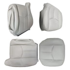 4X Front Leather Seat Cover Gray for Chevy Silverado GMC Sierra (2003–2006)