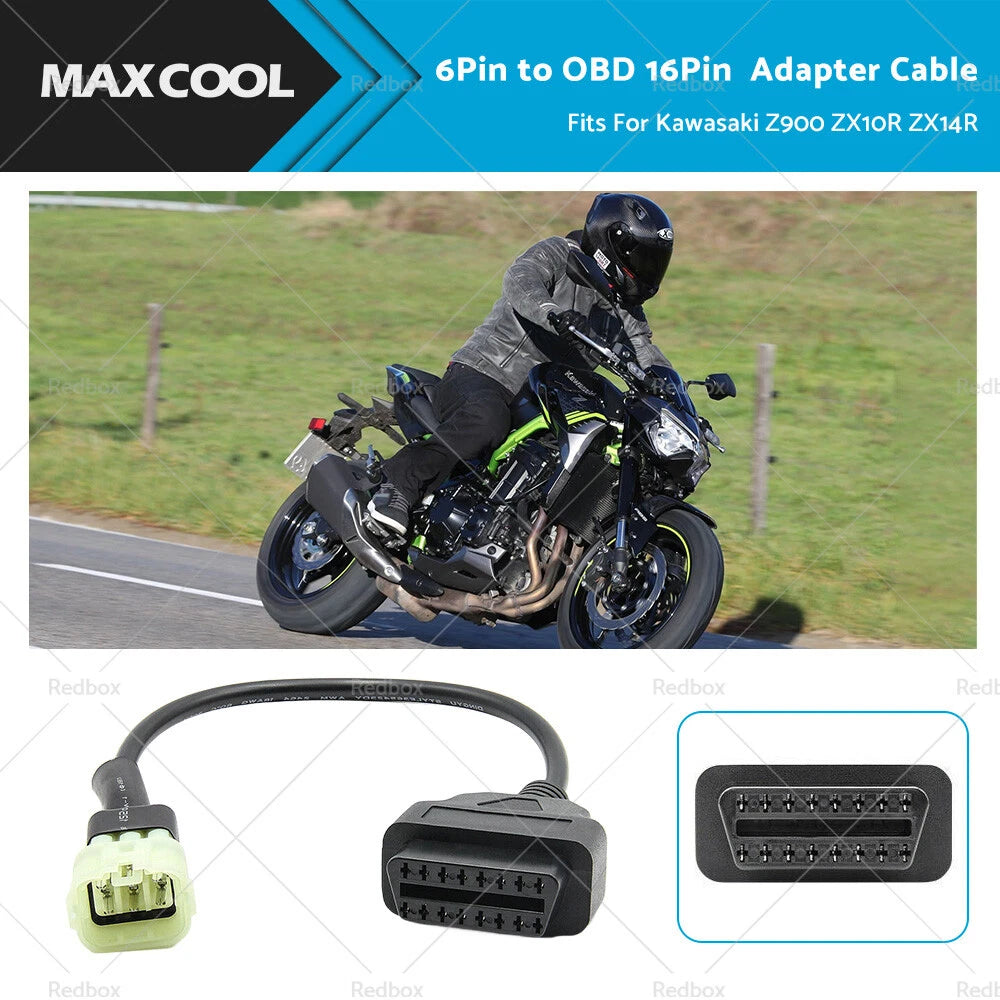 6 Pin OBD Diagnostic Cable for Kawasaki KTM Motorcycle (6 Pin to 16 Pin)