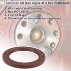 Rear Crankshaft Oil Seal for Hyundai Veloster (2011–2017) No. 214432B000 NBR Rubber