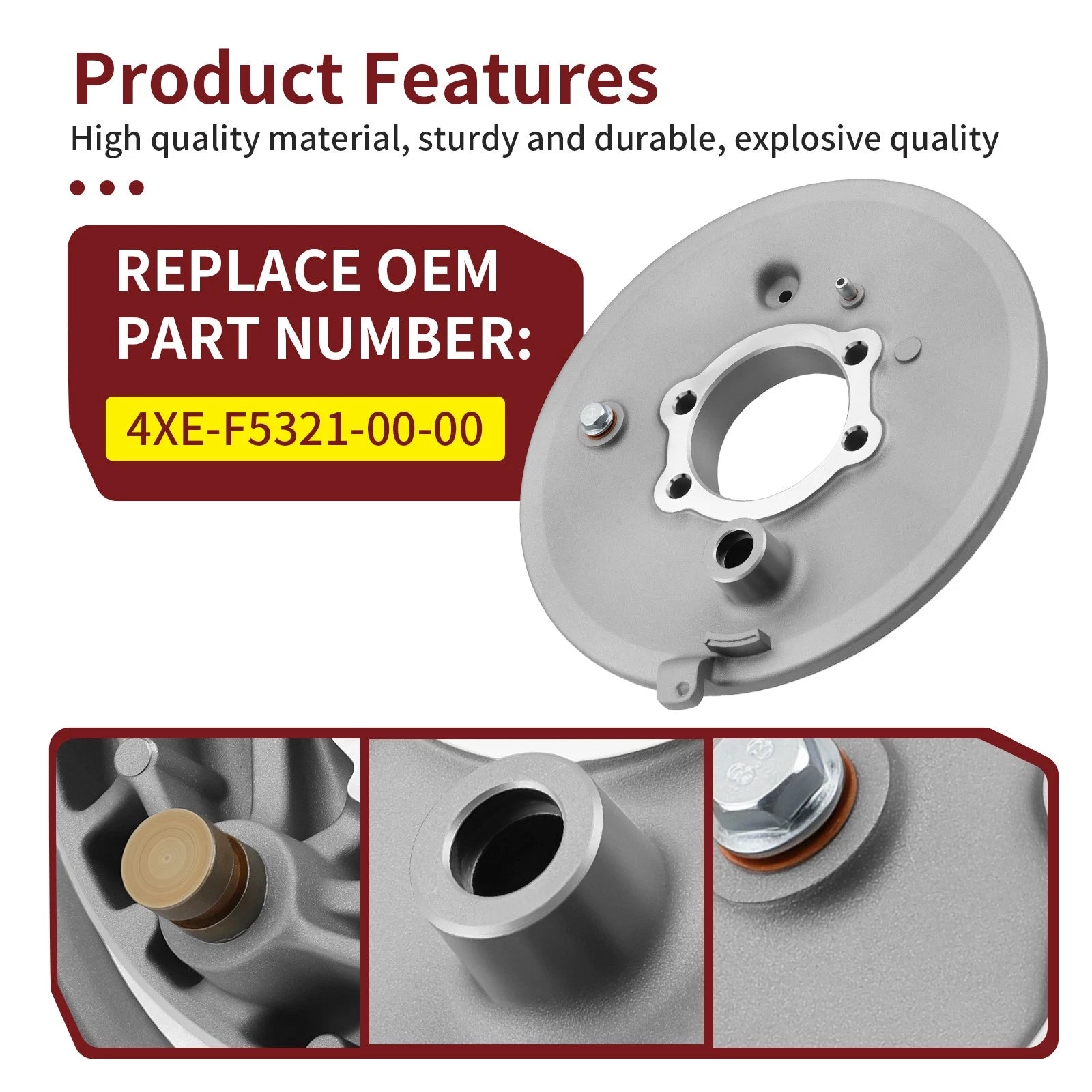 Rear Brake Drum Plate for Yamaha Bear Tracker 250 YFM250B YFM250X (1999–2004)
