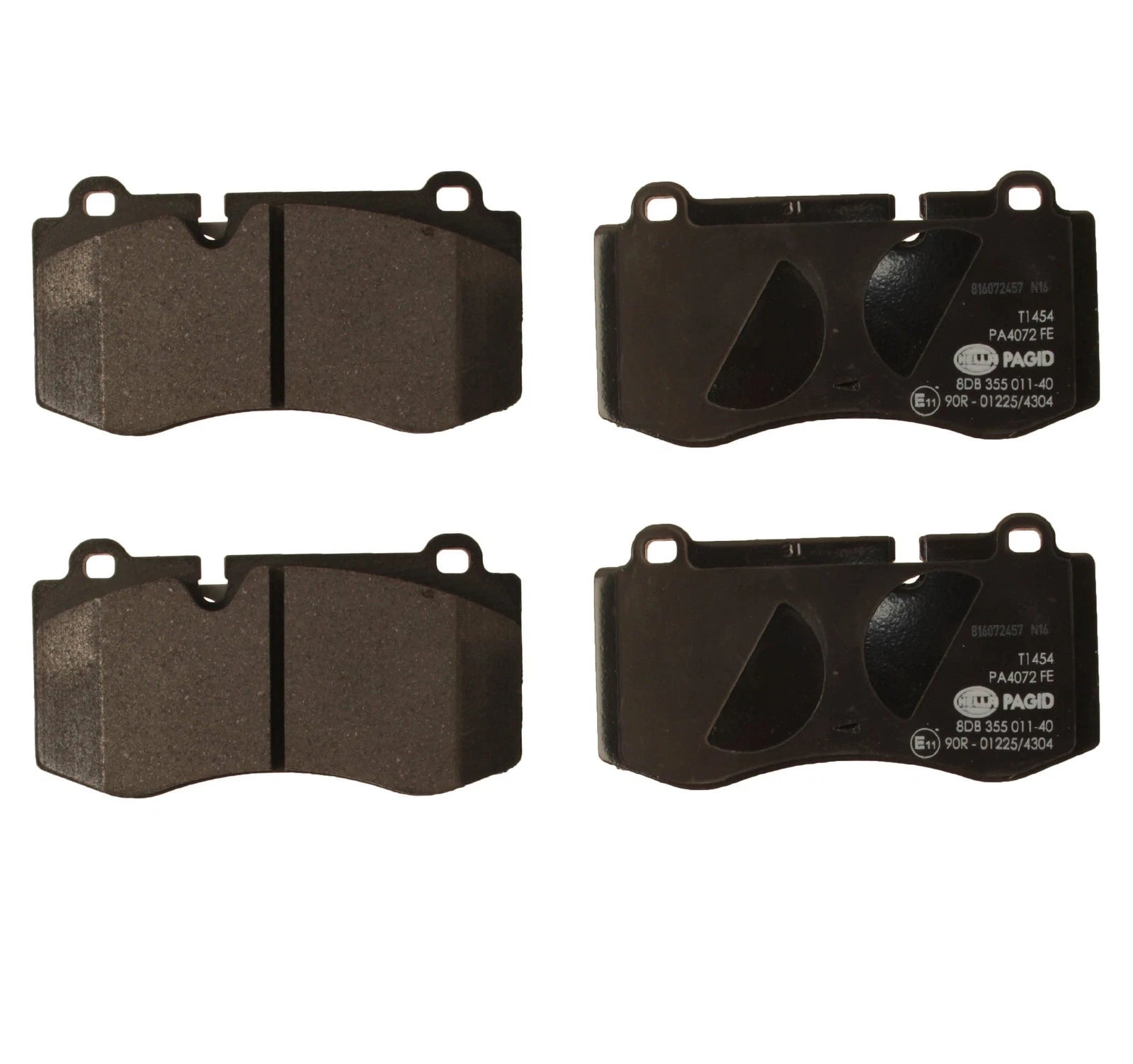 Set of 4 Front Disc Brake Pads for Mercedes-Benz S550, CL550 (355011401)