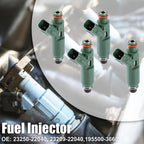 Set of 4 Fuel Injectors 23250-22040 195500-3660 for Toyota Corolla (1999–2006)