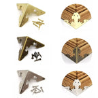 Set of 4 Antique Wooden Jewelry Box Corner Protectors
