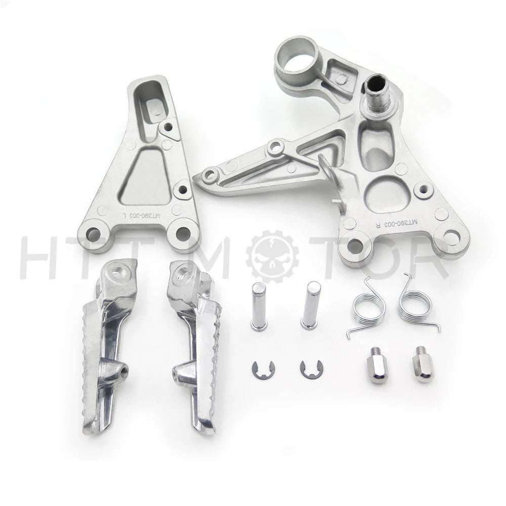 Silver Front Foot Pegs Footrest Bracket Mount for Honda CBR1000RR (2008–2015)