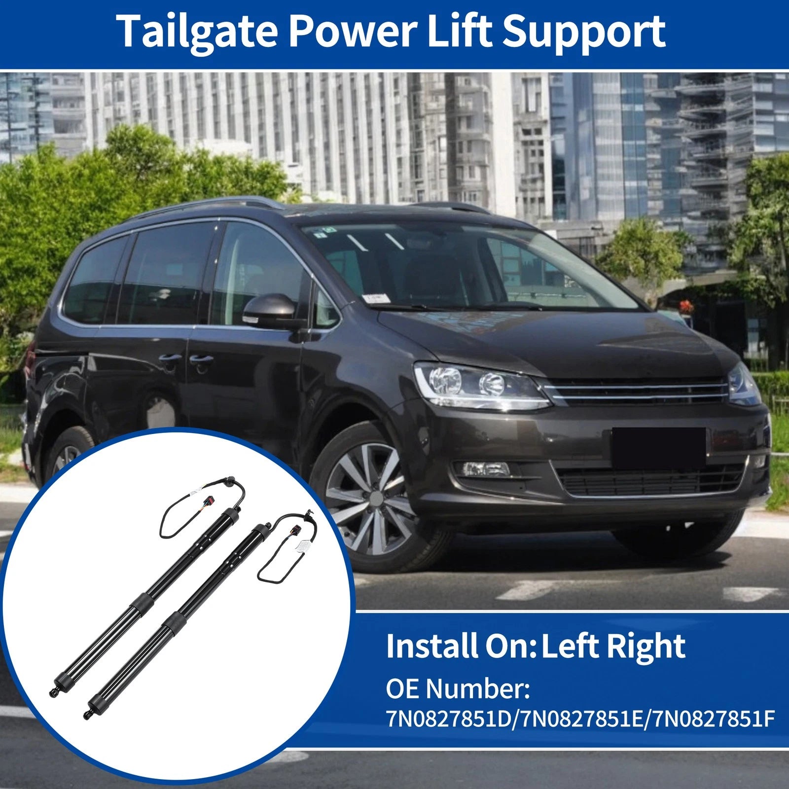 Tailgate Power Lift Support for Volkswagen Sharan (2010–2020) LH/RH No. 7N0827851D