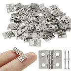 100pcs Mini Hinges for Jewelry Chest Wooden Dollhouse (8x10mm)