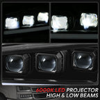 LED Black Clear Projector Sequential Headlights for Avalanche Silverado (2003–2007)