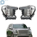 2X LED Headlamp Assembly for GMC Yukon SLE/SLT (2021–2023) Clear Lens