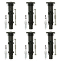 Set of 6 NGK Ruthenium HX Spark Plugs & Coil Boots for Benz C230 C280 (2001–2007)
