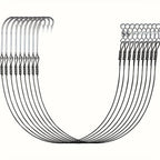 Set of 8 J Hook Leaders for Marine Fishing Gear