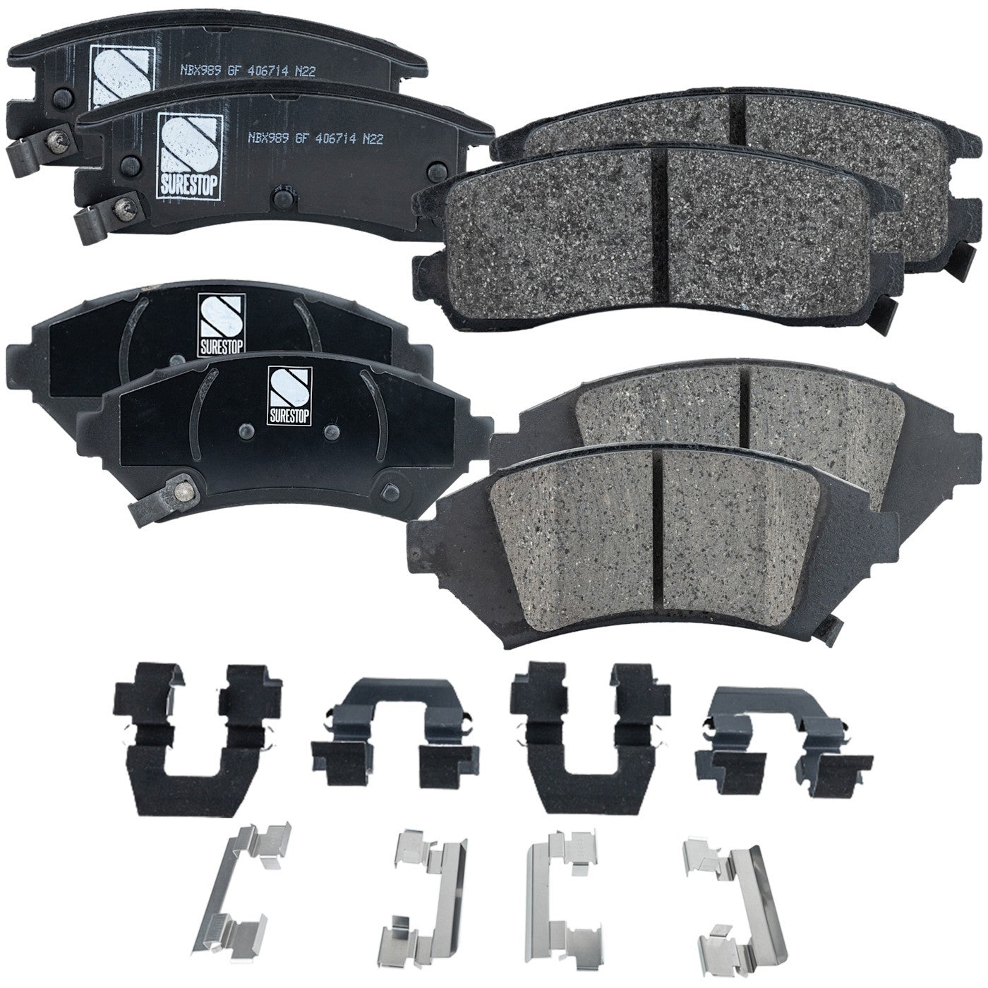 Set of 4 Front & Rear Brake Pads for Pontiac Bonneville Buick LeSabre