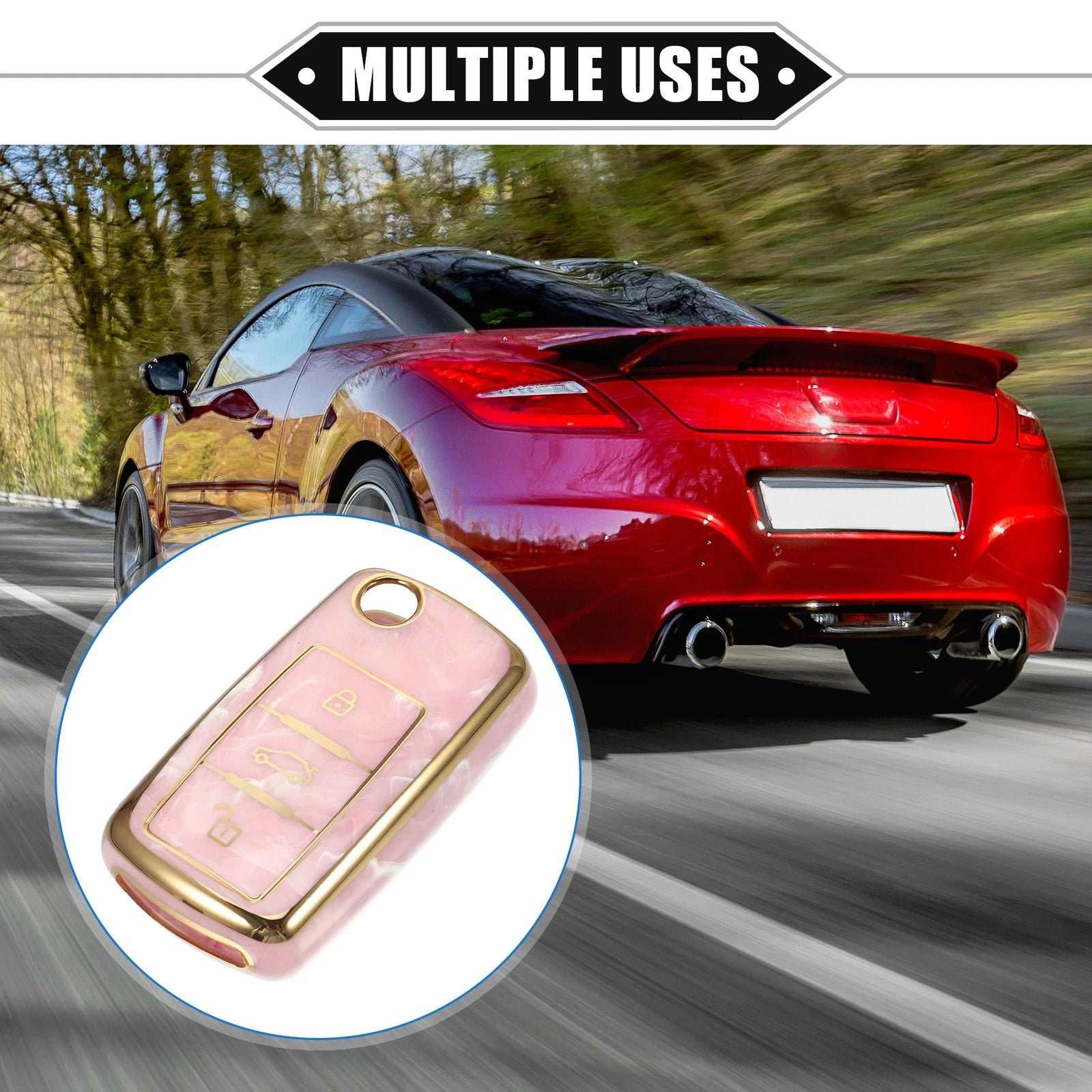 3 Button Remote Key Fob Cover Shell for Volkswagen Jetta, Passat (2011–2020)