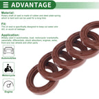 Set of 5 Oil Seal Rotary Shaft Seal FKM Rubber 27x40x7mm