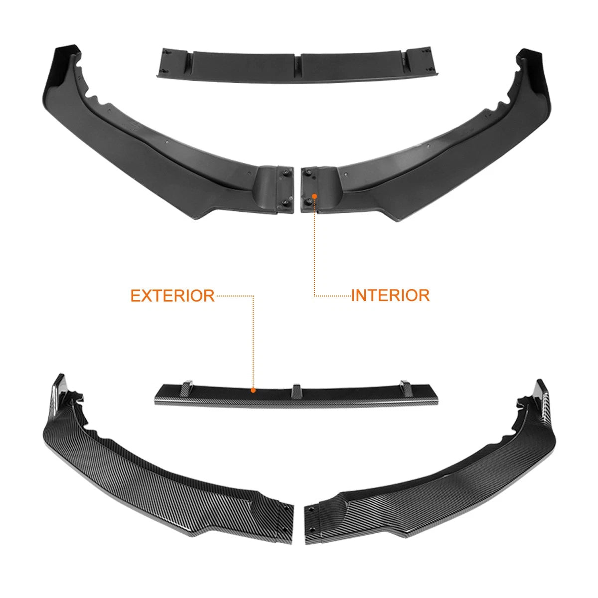 Carbon Fiber Look CK-Style Front Bumper Lip for Honda Odyssey (2011–2017)