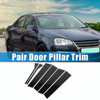6Pcs Windshield B Pillar Trim for VW Jetta (2006–2010) Black