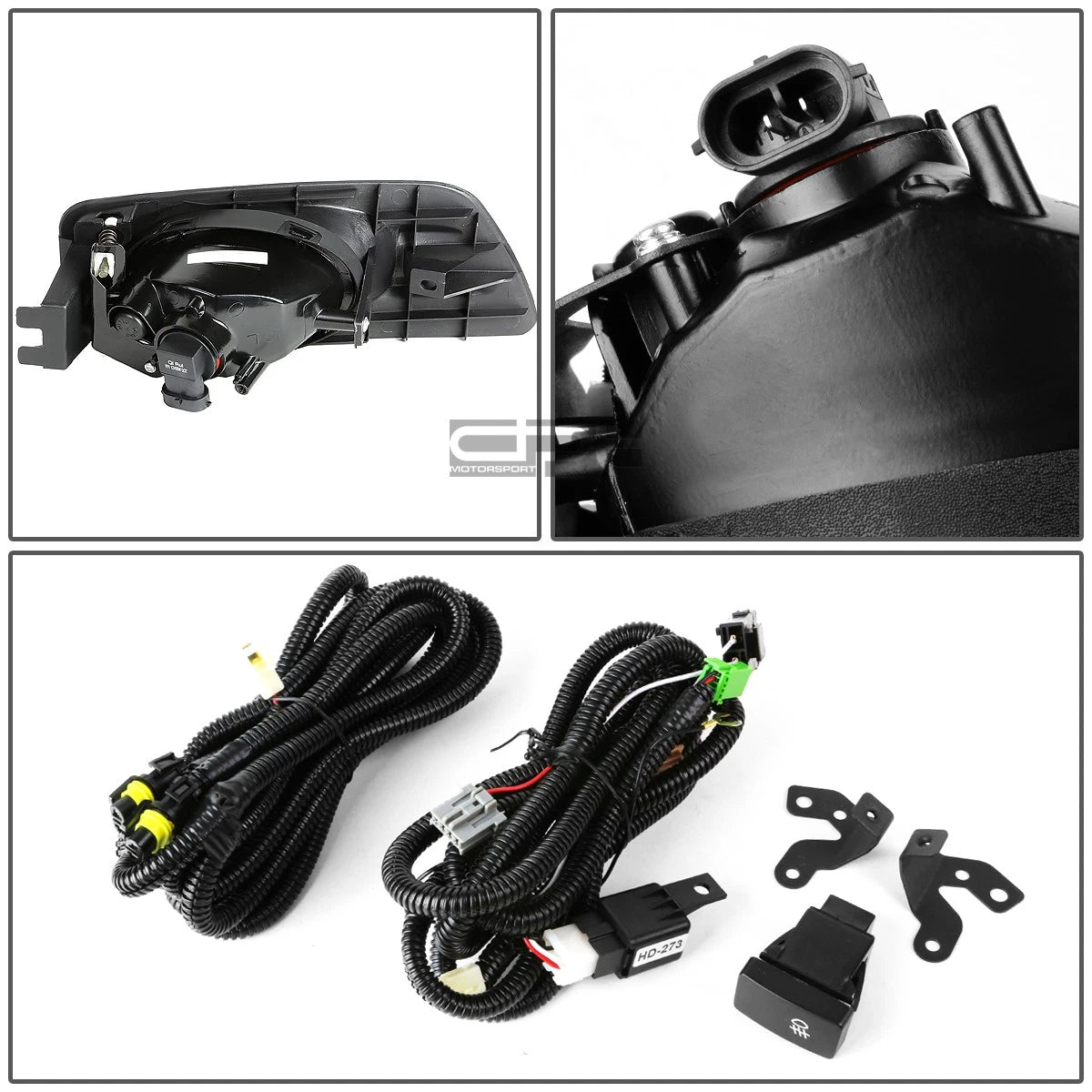 Pair Fog Light Lamps with Switch & Wiring for Honda Accord (2006–2007)