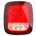 2X Sealed 12 Red & 4 White LED for Trailer Truck Stop Turn Signal Tail Light