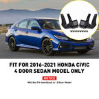 Set of 4 Mud Splash Flaps for Honda Civic X Sedan (2016–2021)