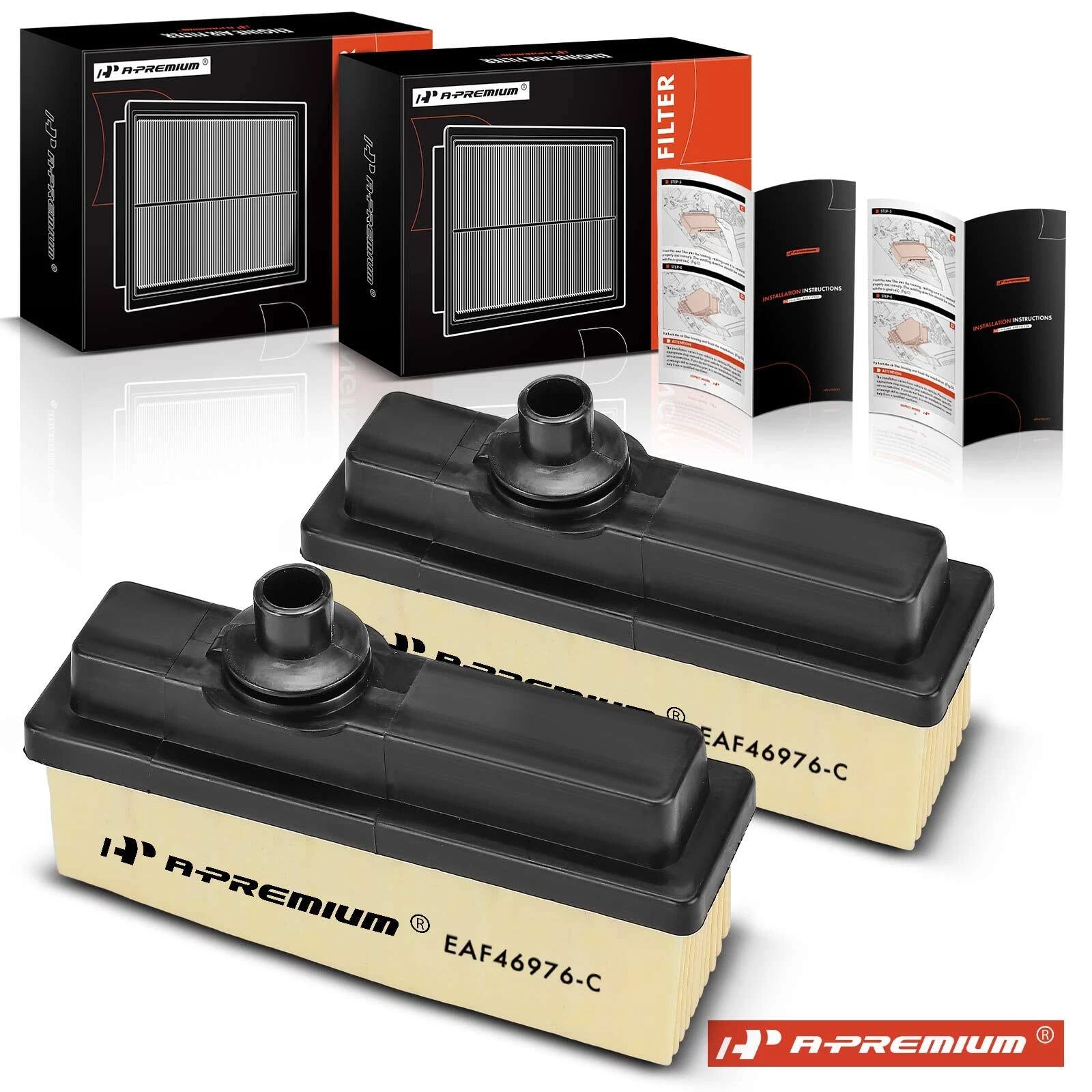 2X Engine Air Filter for Ford F150 F250 F350 F-Super Duty (1985–1993)
