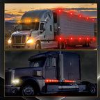 Set of 5 Red Round LED Side Marker Lights for Truck Car Trailer RV